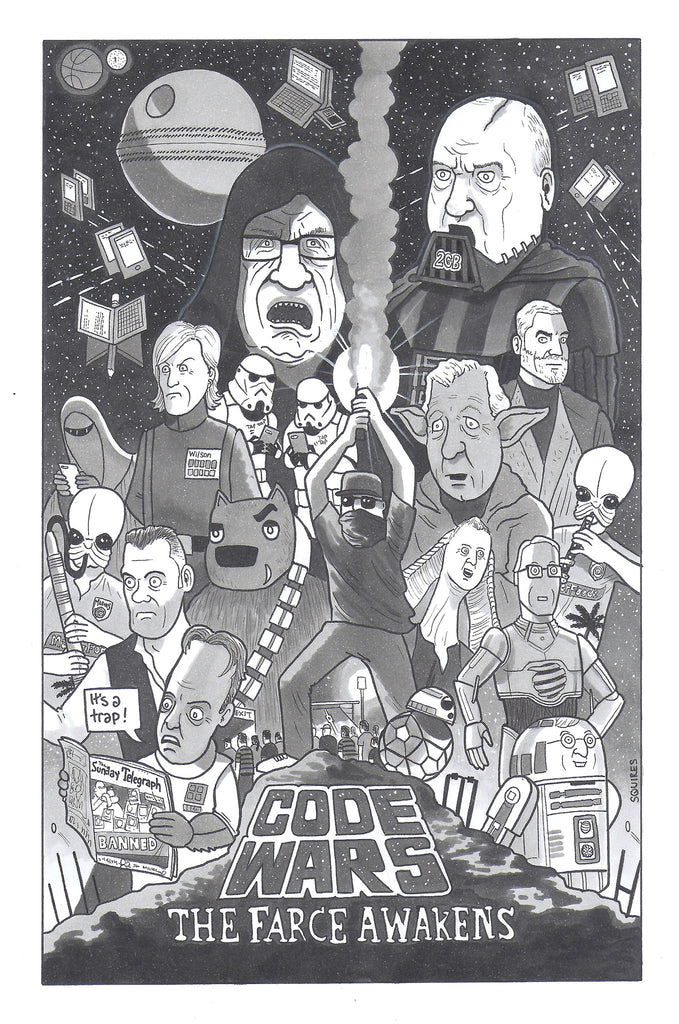 Code Wars Text Code Wars A3 Signed Print – David Squires