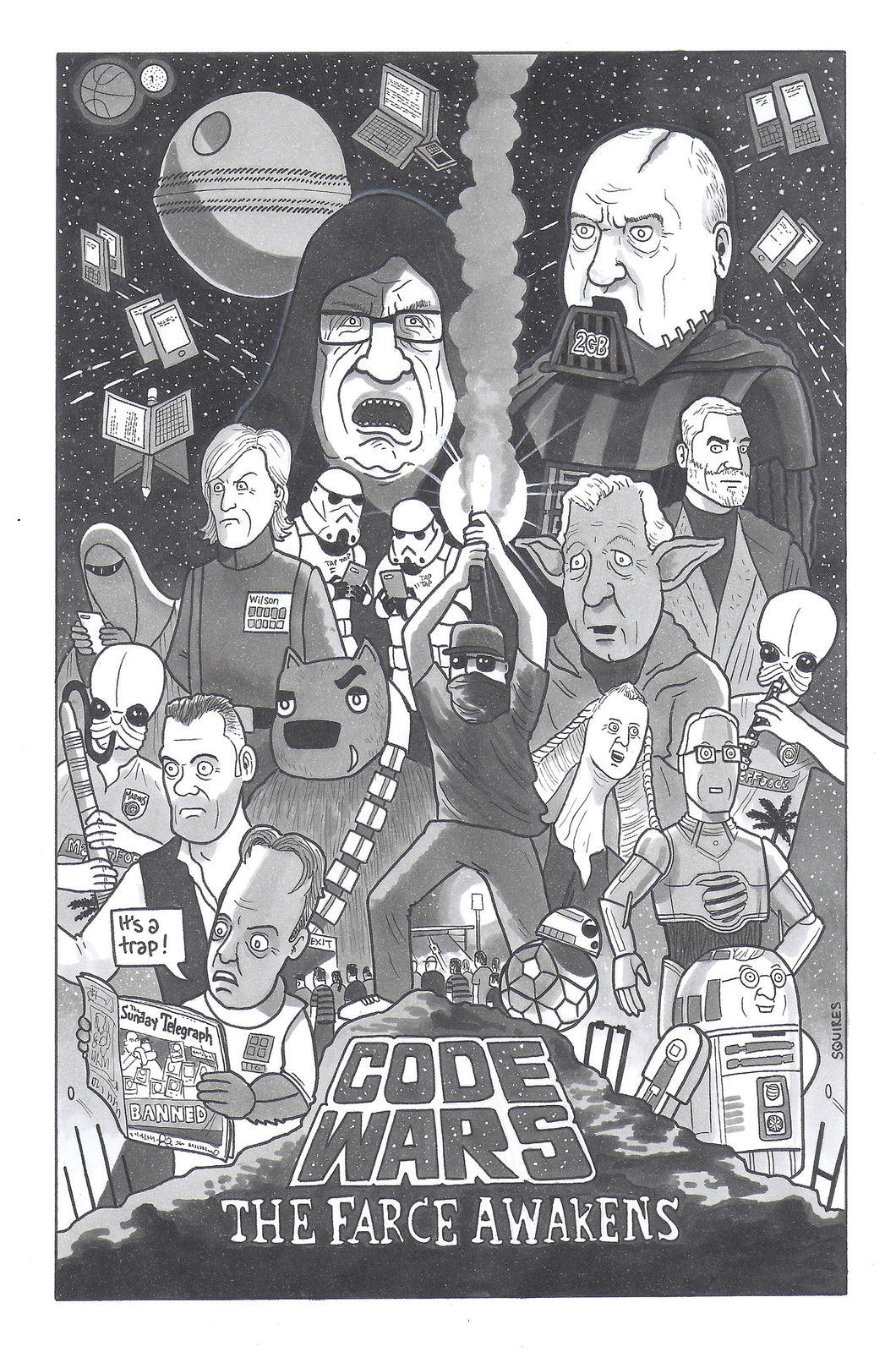 Code Wars A3 Signed Print